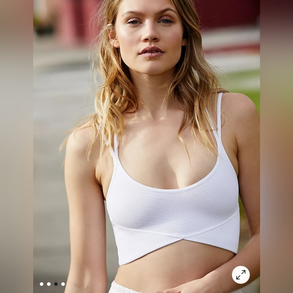 Free People Black Diamond Tank in White, M-L